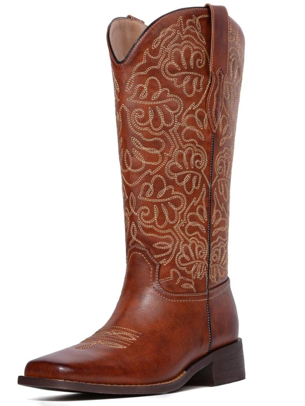 Western Cowboy Boots for Women Knee High Cowgirl Boots with Classic Embroidered